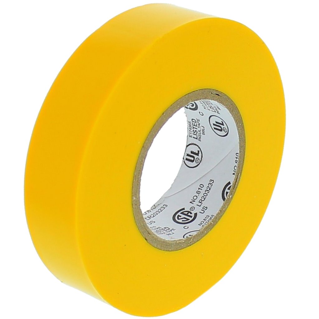 ET3466Y, 3/4 X 66FT YELLOW ELECTRICAL TAPE