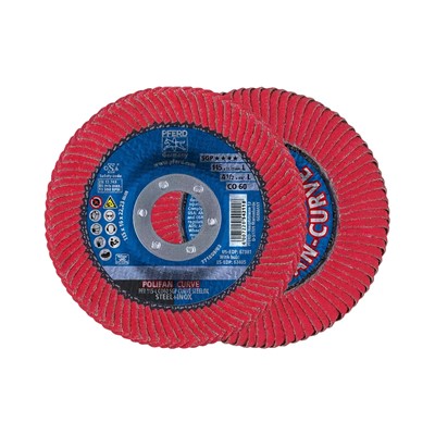 4-1/2 60G CERAMIC CURVED FLAP DISC