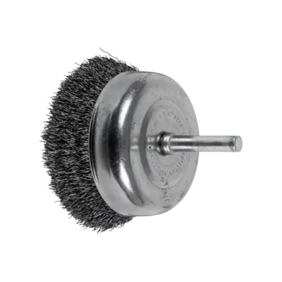 2-1/2IN DIA CUP BRUSH .008 WIRE