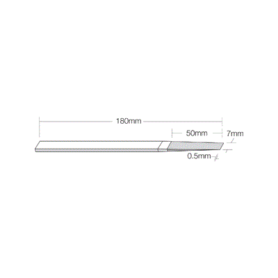 DIAMOND FILE HTF 80 GRIT .5X7X180MM