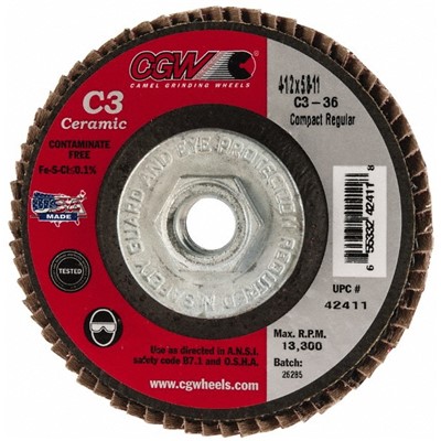 4-1/2X5/8-11 36G CER FLAP DISC