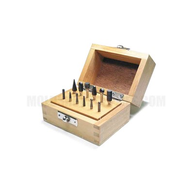 12 PC 1/8 IN SHANK DOUBLE CUT BUR SET