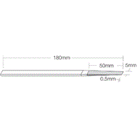 DIAMOND FILE HTF 80 GRIT .5X5X180MM