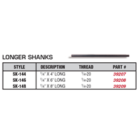 MANDREL 1/4X6 1/4-20 THREAD SK-146